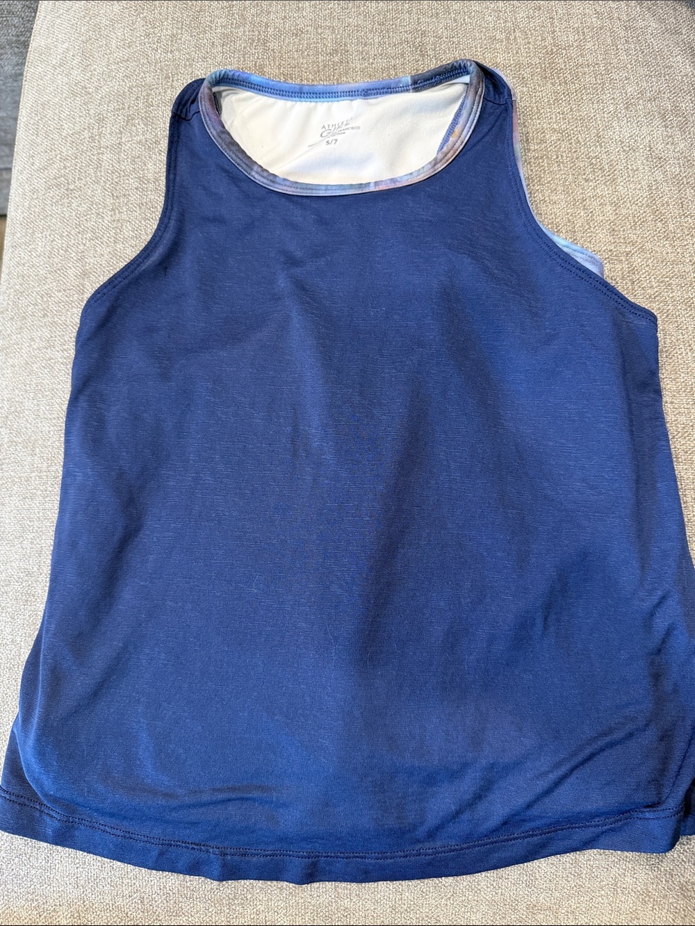 Athleta Navy Blue Racerback Tank Top